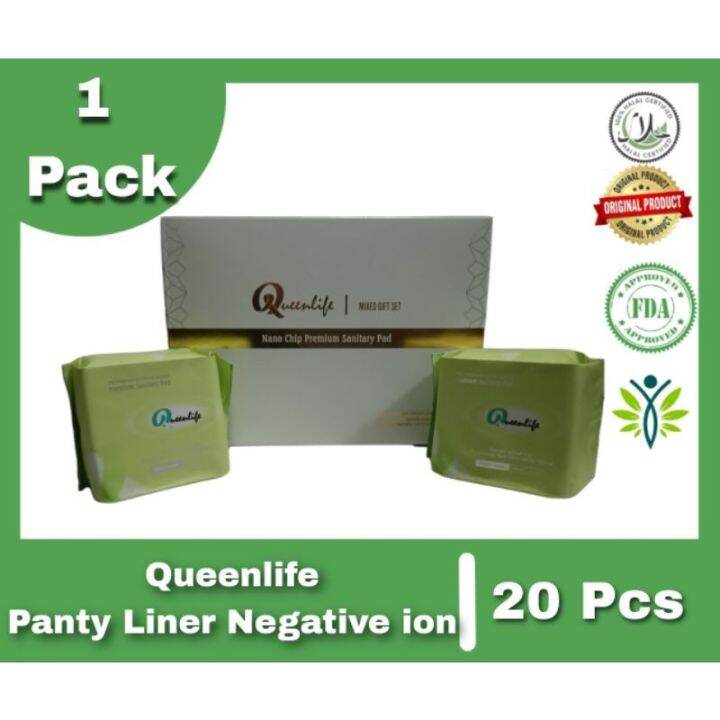【COD】hesrng4786 Queenlife Panty Liner with Negative Ion Nano Silver and