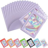 【hot】☃  100pcs Thicken Ziplock Holographic Color Plastic Jewelry Retail Storage Zip Lock Food