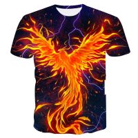 CLOOCL Cool Phoenix T-shirt เสื้อยืดคอกลมแขนสั้นพิมพ์ลาย 3 มิติ