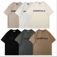 xxSpotxx OVERSIZED FOG FEAR OF GOD Double Line ESSENTIALS Letterpressed Crewneck Short Sleeve T-Shirt