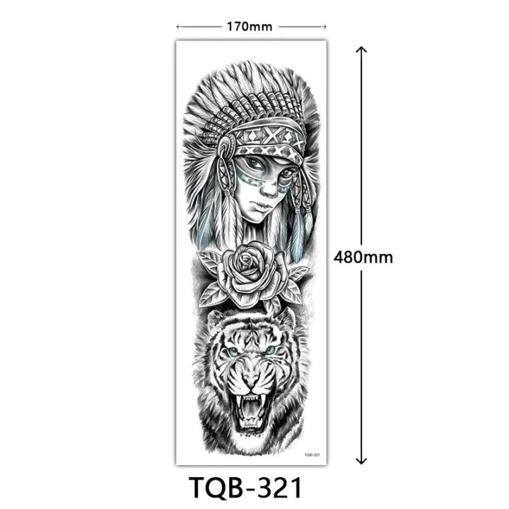 large-arm-tattoo-sticker-full-sleeve-waterproof-body-art-full-fake-tatoo-semi-permanent-tattoo-women-man-tiger-wolf-flowers-rose