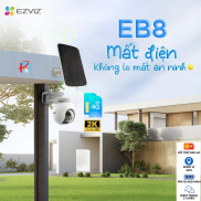 Camera Ezviz Pin Sạc EB8 2K dùng Sim 4G, Tặng Kèm Tắm Pin NLMT, định vị GPS