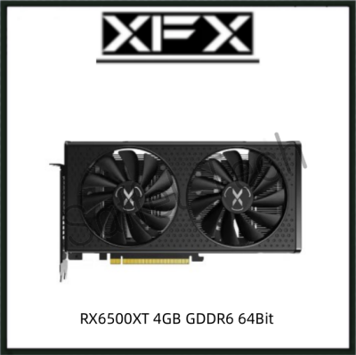 USED XFX RX6500XT 4GB GDDR6 64Bit RX 6500 XT  Gaming Graphics Card GPU
