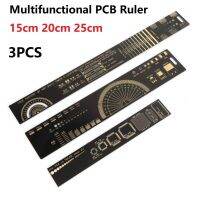 [QQL Hardware Tools]3ชิ้น PCB ไม้บรรทัด15/20/25เซนติเมตรมัลติฟังก์ชั่เครื่องมือวัดตัวเก็บประจุ IC SMD ไดโอดมุมวัดอุปกรณ์ IC ขาระยะห่างตารางเครื่องมือมือ