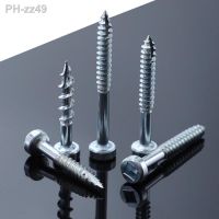 100pcs SQ2 Self-tapping Screw Galvanized Coarse Thread Fine Thread Square Socket Screws 1 1-1/4 1-1/2 High Carbon Steel Screw