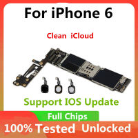 Clean iCloud Mainboard for iPhone 6 with IOS System Motherboard 16GB Unlocked Mainboard With NO Touch ID Original Logic Board