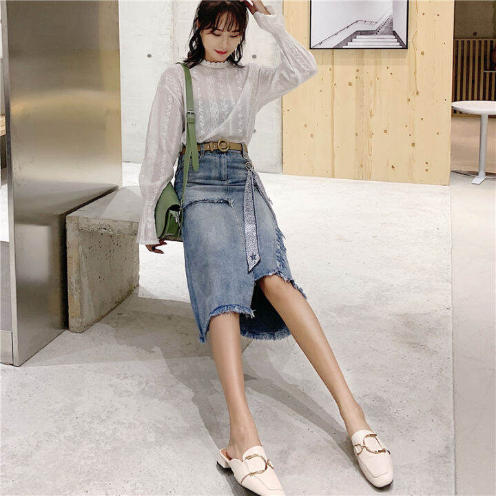 Denim hotsell skirt lazada