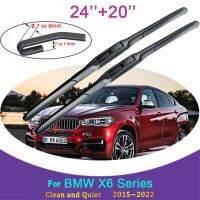 ที่ปัดน้ำฝนกระจกหน้าหน้าสำหรับ BMW X6ซีรีส์ F16 2015 2016 2017 2018 ~ 2022ไร้กรอบ Wiper Karet