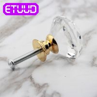 ❒♂✑ 1pc 20-40mm furniture handles Crystal Glass Knobs Cupboard Wardrobe Handle Hardware Diamond Pull Kitchen Drawer Shape Design