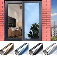 50*500Cm One Way Mirror Window Film Privacy Sun Blocking Glass Sticker Heat Control Reflective Film Self Adhesive Window Tint Window Sticker and Films