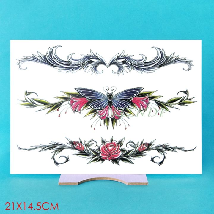 waterproof-temporary-tattoo-sticker-butterfly-flower-wing-fake-tatto-flash-tatoo-tatouage-temporaire-waist-chest-for-women-girl