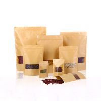 Kraft Paper Bags Self-sealing Bags Tea Traditional Chinese Medicine Beef Jerky Gift Sealed Bags Food Packaging Bags 10pcs/lot