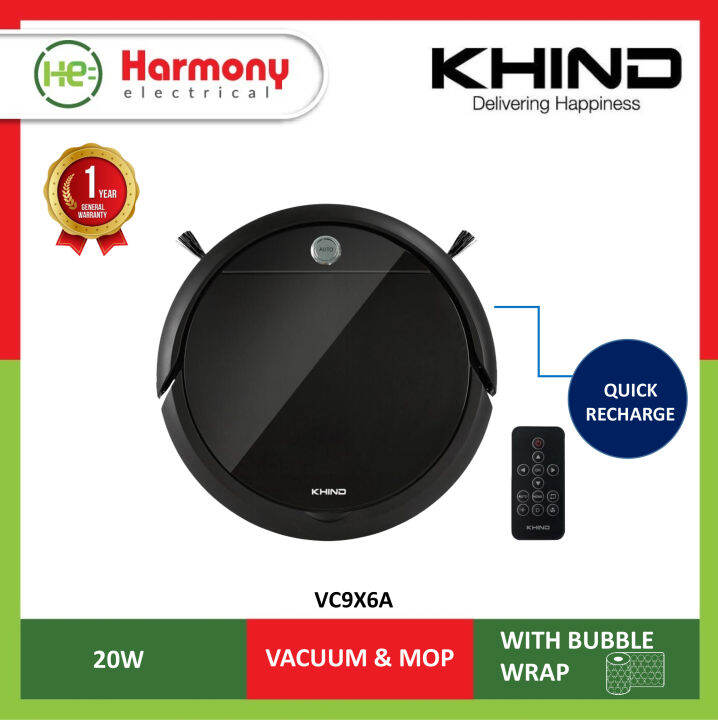 KHIND VC9X6A Robot Vacuum Cleaner Penyedut Habuk 吸尘器 Lazada