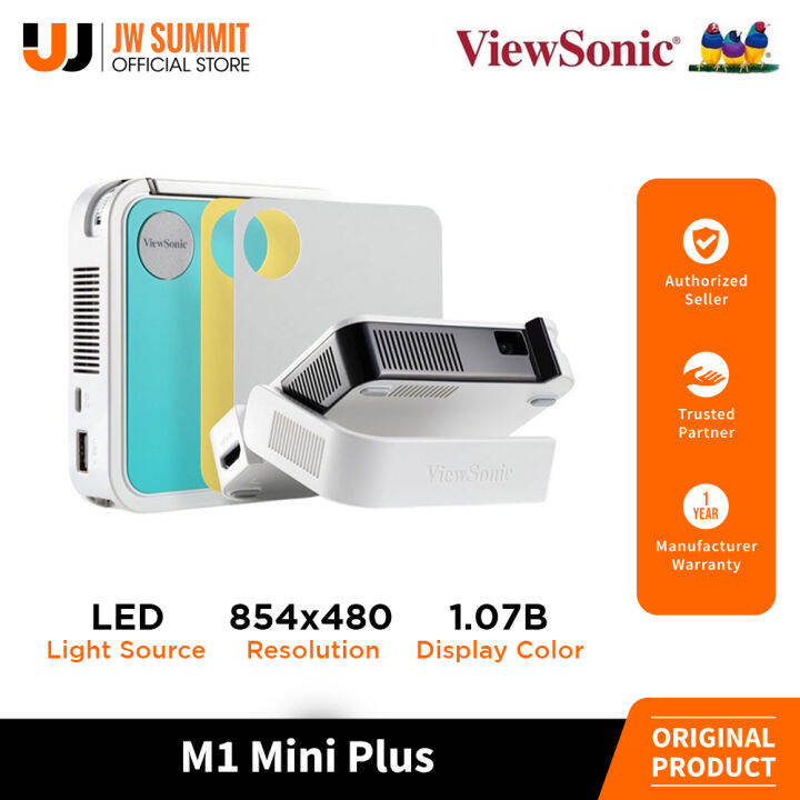 ViewSonic M1 Mini Plus Smart LED Pocket Cinema Projector with Builtin