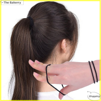 [The Bakerry] 40 pcsblack Elastic ROPE แหวนเส้นผมผู้หญิงวงผมผูกหางม้า