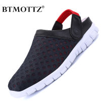 Summer Uni Mesh Sandals Men Lightweight Sneakers Breathable Outdoor Half Slippers Designer Slip-on Mens Loafers Beach Shoes