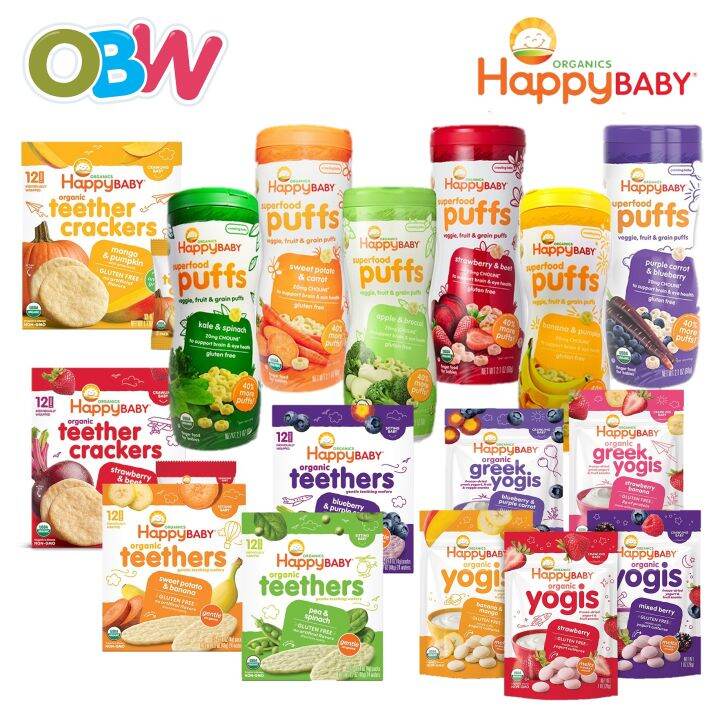 Happy Baby Family Organic Baby Snack (Superfood Puffs/Teethers Wafer