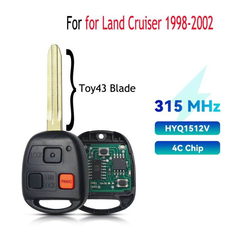 keyyou-โมบิลรีโมทคอนโทรล-ki-315m-hz-ชิป4c-hyq1512v-toyota-land-cruiser-1998-1999-2000-2001-2002-89070-60090-toy43-pisau