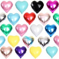 10pcs heart Multi Color Air foil Balloons Wedding Birthday Party Decorations baby shower supplies Helium Balloon gift toys Artificial Flowers  Plants