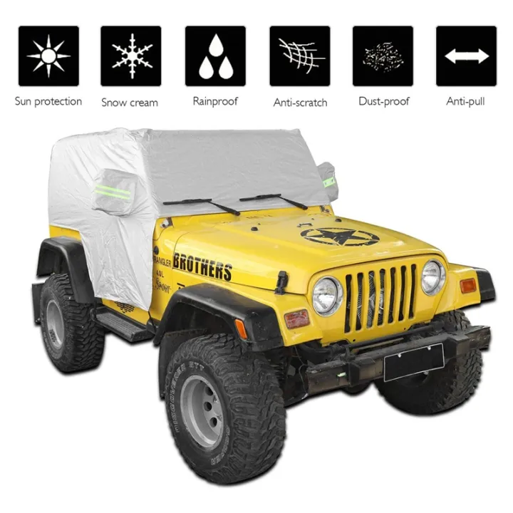 SunShield Cover, For Jeep Wrangler TJ 1997-2006 Snow Rain Cover  Weatherproof Car Cover Body Dustproof UV Protector | Lazada PH