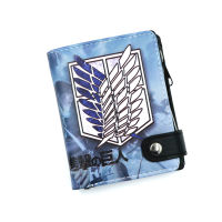Attack on Titan Soft Button Wallet Anime Wings of Liberty Zipper Coin Card Purse Type B