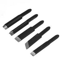 5pcs/set 6-8mm Electric Woodworking Chisel Metal Wood Carving Blades Kit For Wood Working Chisel Replacement Power Tool