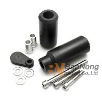 Motorcycle Carbon Black No Cut Frame Sliders Crash Falling Protection For Kawasaki ZX-6R ZX-6RR 636 ZX6R ZX6RR 2005-2006