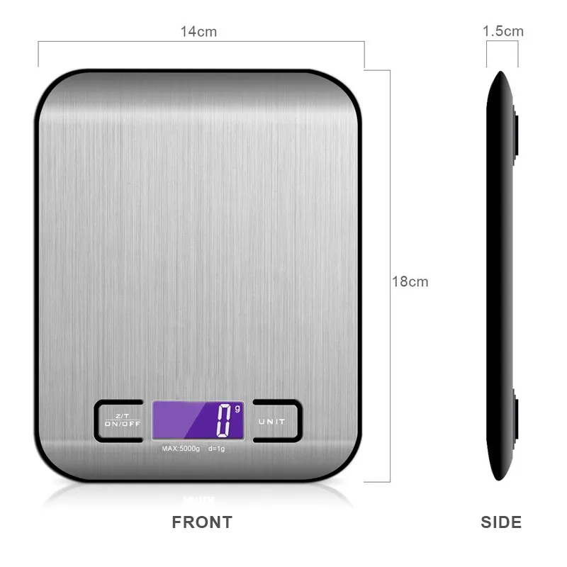 5kg/1g Digital Kitchen Food Scale For Cooking Barking Grams Ounces