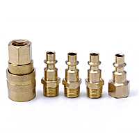 【In Stock】 TAZ MALL หัวต่อทองเหลืองแบบเร็ว NPT 1/4 "2020ใหม่5ชิ้นเครื่องมือฟิตติ้งตัวเชื่อมท่ออากาศแข็ง