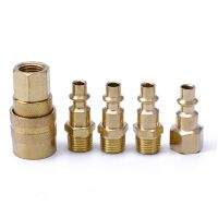 2020 5Pcs 1/4 "NPT Brass Quick Coupler Solid Air Hose Connector Fittings เครื่องมือ Hot