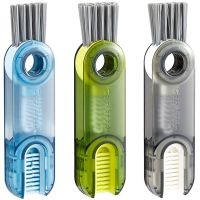 【CC】♞☞◇  3In1 Bottle Cleaner Cup Cleaning Brushes Bottles Tools Silicone U-shaped Accessories