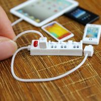 1PCS 1:12 Scale Miniature Dollhouse Socket Charging Cable For Mini Mobile Phone Model Barbies Doll House Decoration Accessories