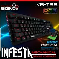 SIGNO Mini RGB Mechanical Gaming Keyboard รุ่น INFESTA KB-738B (Optical Blue Switch)