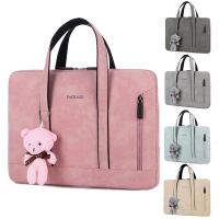 Laptop Bag 13 14 15 15.6 inch Handbag Women Notebook Bag For Macbook Pro Air 13 Case Xiaomi Asus PU Leather Luxury Computer Bag