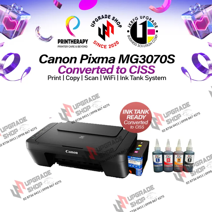 Canon Pixma MG3070s Converted To Continuous Ink | 3070s MG3070 | Lazada PH