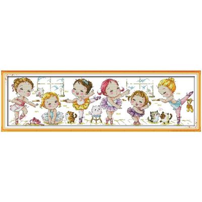A Ballet School Counted Cross Stitch 11CT 14CT Cross Stitch cartoon Cross Stitch Kits Embroidery for Home Decor