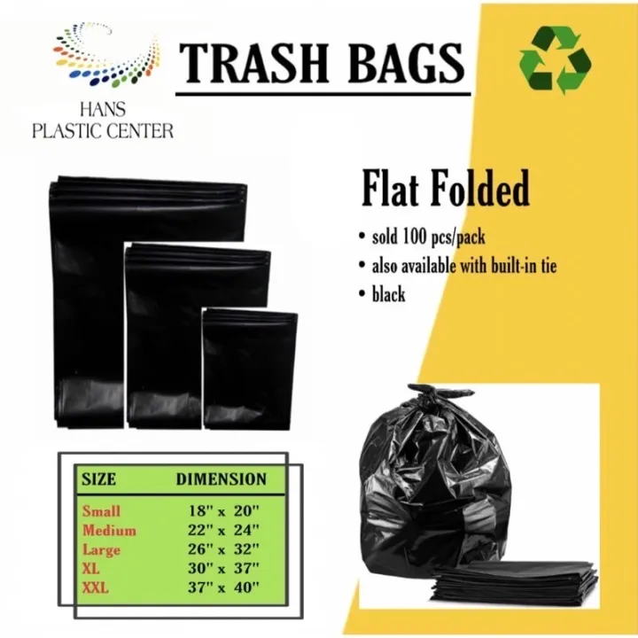 Trash Bag Garbage Bag 100 pcs Cheapest Lazada PH