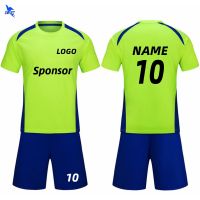 20/21 Customize Football Jerseys Kids Adult Soccer Uniforms Men Women Futsal Shirt Shorts Training Set Breathable Sport Clothing