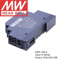 ต้นฉบับหมายถึงดี DDR-15G-5ราง Din ประเภท DC-DC แปลง Meanwell 5โวลต์3A 15วัตต์ DC เป็น DC แหล่งจ่ายไฟ9-36Vdc อินพุต