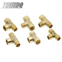 Pneumatic Plumbing Brass Pipe Fitting Male/Female Thread 1/8 1/4 3/8 1/2 BSP Tee Type Copper Fittings Water Oil Gas Adapter