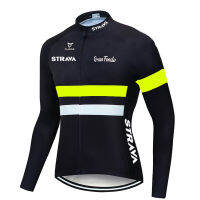 Long Sleeve Pro STRAVA Cycling Jersey Set Racing Bike Clothes Wear Maillot Ropa Ciclismo MTB Bicycle Cycling Clothing Suit