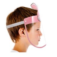 Kids Cartoon Reusable Safety Face Shield children Transparent Sheild Anti-Saliva Windproof Dustproof Full Cover Hat Girls boys