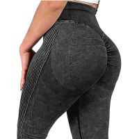 Vital ไม่มีรอยต่อ Leggings สำหรับผู้หญิงกางเกงยีนส์ปลอมฟิตเนส Legging Push Up High ยืดกีฬา Leggins Booty Gym Legins ผู้หญิง Dropship...