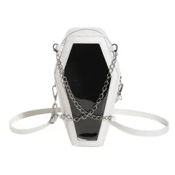 Exquisite Handbag Gothic Coffin Shape Purses Halloween for Cross Crossbody  Bag Shoulder Bag for Carnival Cosplay