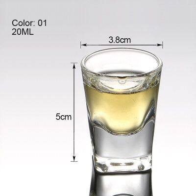 Set of 6pcs Crystal Cup Shot Glass Cup Mug Drinking Cup Creative High Spirits Thick Bottom Cup Wine Liquor Whisky Vodka Glasses