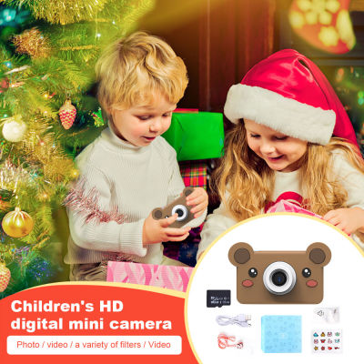 น่ารักการ์ตูนมินิกล้องของเล่นเด็ก2.0นิ้วรองรับหน้าจอสำหรับการ์ด TF คริสต์มาสวันเกิดเทศกาลของขวัญของเล่นขนาดเล็กกล้องวิดีโอ