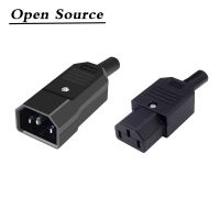 10A US AC250V 10A 3pin IEC C13 Power Supply plug socket Adapter male plug female jack Rewirable cable wire connector