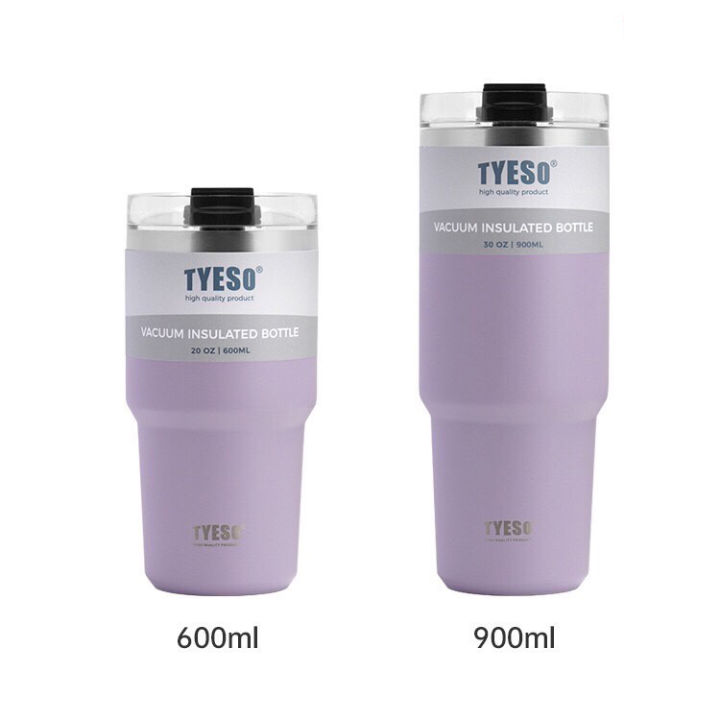 ซื้อ-2-ขวดใดก็ได้-รับส่วนลด-20-แก้วเก็บเย็น-tyeso-600-900ml-แก้วเก็บความเย็น-สแตนเลสแท้-รับประกันไอน้ำไม่เกาะแก้ว-อัพเกรดรุ่น-frosted