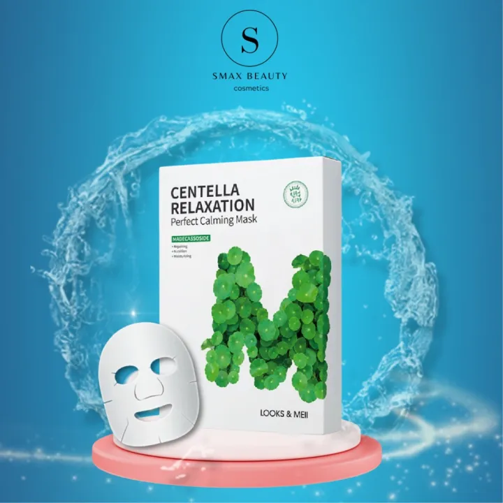 Mặt Nạ Tái Sinh Rau Má LOOKS & MEII Centella Relaxation Perfect Calming