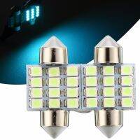 PEXELS 2Pcs 31Mm Festoon 12LED โดมตกแต่งภายในรถยนต์แผนที่หลอดไฟประตู Ice Blue